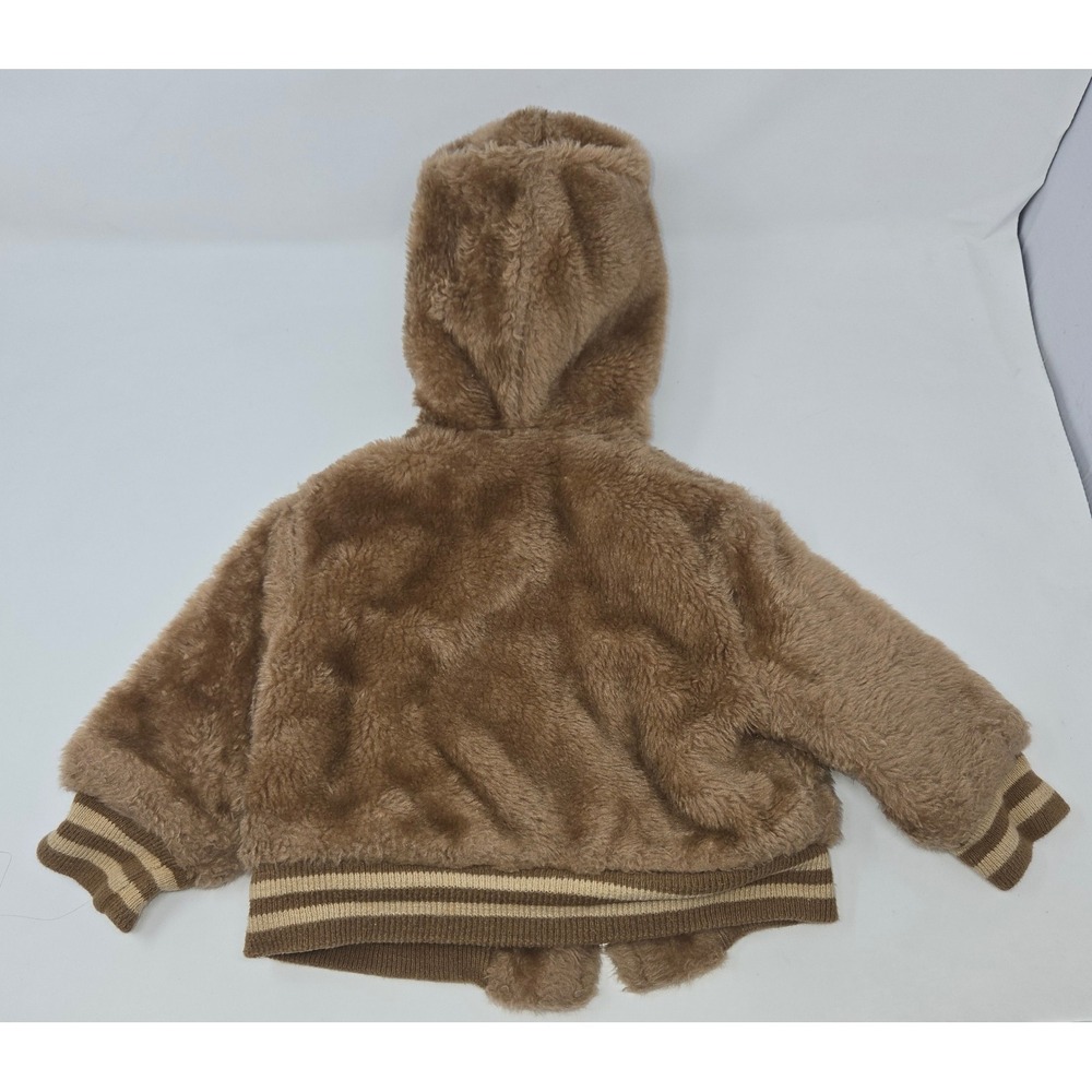 Vintage Boy's Fleece Coat Jacket Size 18 Months All Pro Football Brown Insulated - Picture 2 of 14